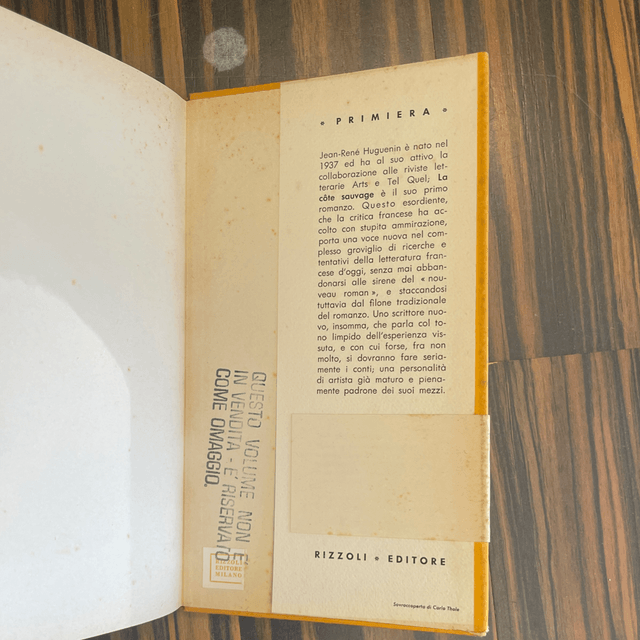 René Huguenin - La costa selvaggia (Rizzoli, 1962 - 1a ed.)