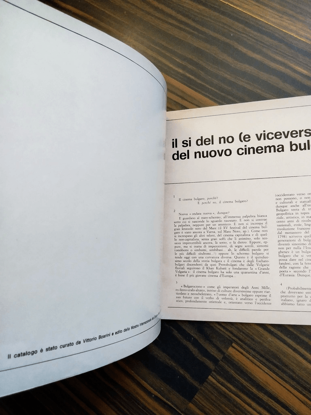 Gianni Toti - Il nuovo cinema bulgaro (Mostra Internazionale del cinema libero, 1978)