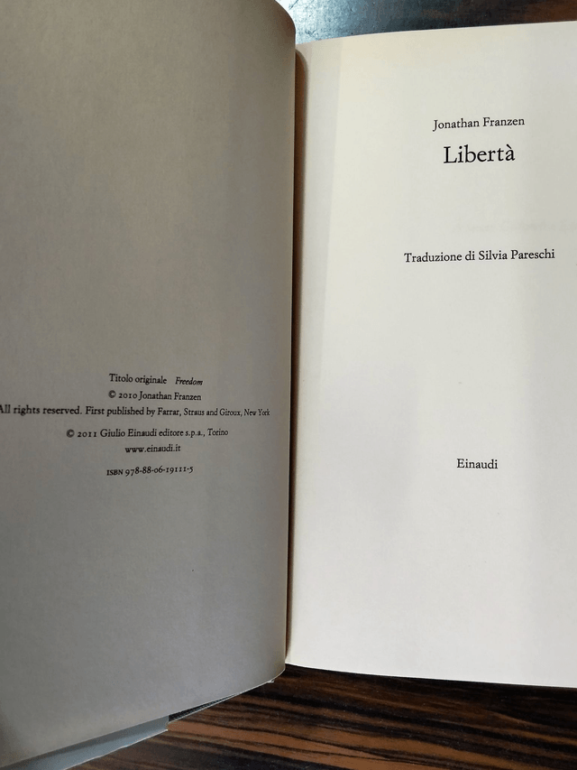 Jonathan Franzen - Libertà (Einaudi, 2011 - 1a ed.)