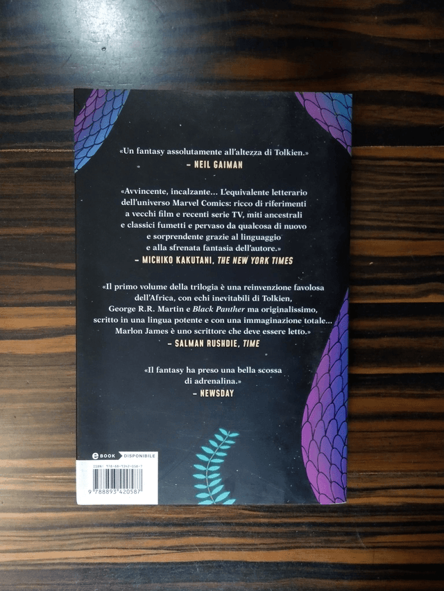 Marlon James - Leopardo nero, Lupo rosso (Frassinelli, 2019 - 1a ed.)